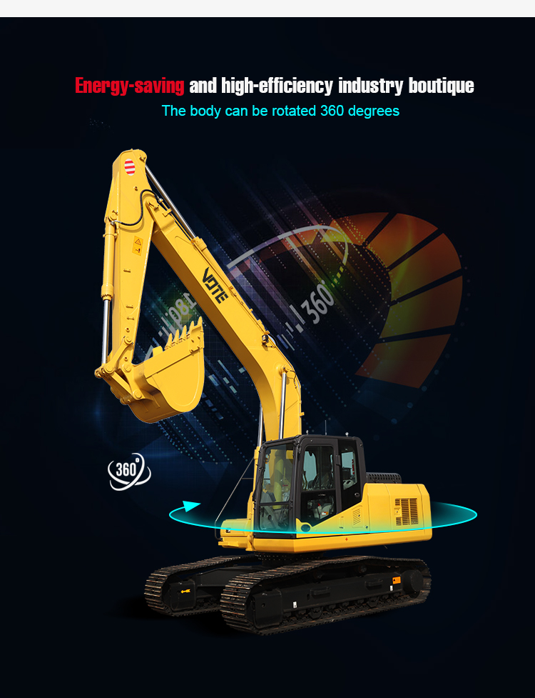 Hydraulic excavator 24 ton large excavator the newest product long boom crawler digger powerful engine