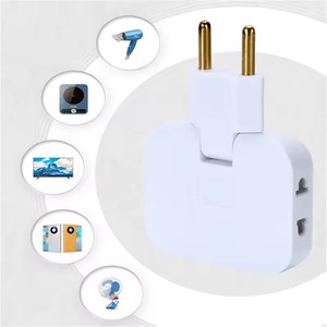 Precio de fábrica, enchufe de extensión europeo, adaptador eléctrico, Adaptador 3 en 1, enchufe convertidor ajustable de rotación de 180 grados - Product Image 5