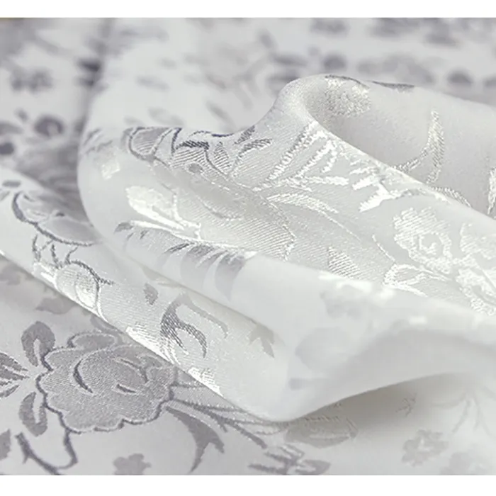 Tissu imprimé personnalisé 100% Polyester XLZ126 # tissu Jacquard Floral pour robe/Blouses/taies d'oreiller/nappes