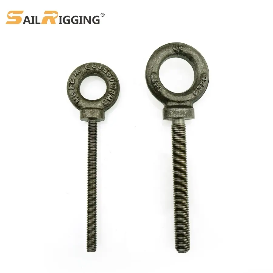 Drop Forged Self Color BS4278 Table 3 Metric Dynamo Customized Collar Eye Bolts With Long Shank M16 Regular Eye Bolt