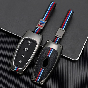 ปลอกหุ้มกุญแจรถรีโมทอัจฉริยะ4ปุ่มทำจากซิงค์อัลลอยสำหรับ HYUNDAI Veloster N Encino ที่ใส่ใน2020 - Product Image 4