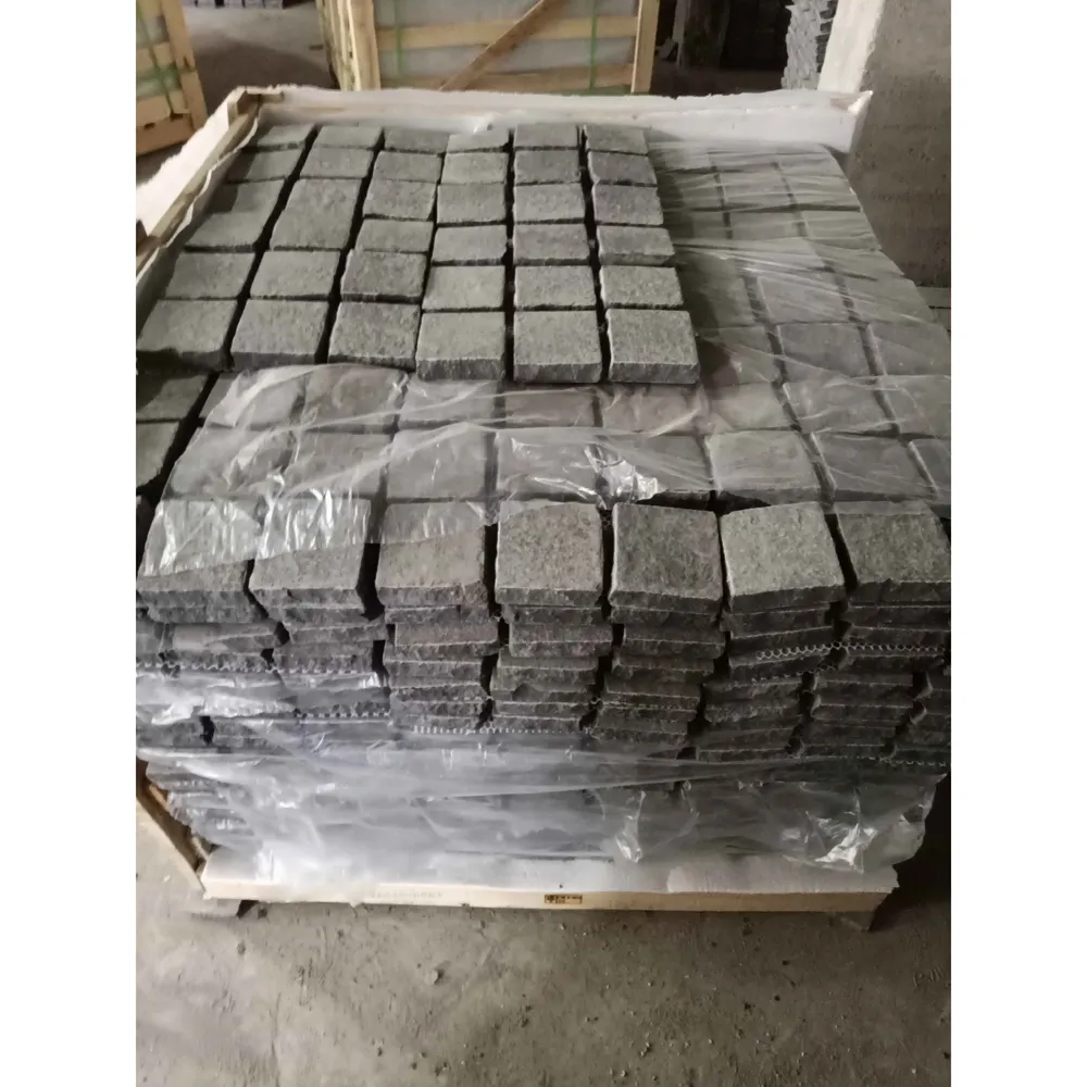 SHIHUI Factory Direct Classic Old G684 Basalt Cobble Stone on Mesh Cobble Stone Pavers Black Basalt Pavers