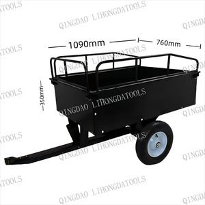 Carro volquete de acero ATV Carro de remolque de acero ATV Patio Tuff Remolque detrás Carro de utilidad Remolque detrás Carro de volcado - Product Image 1