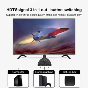 4K 60Hzビデオスイッチャスプリッター3ポート3-1オートコンバーターケーブルHDTVスプリッターコンバータDVDスクリーン用 - Product Image 5