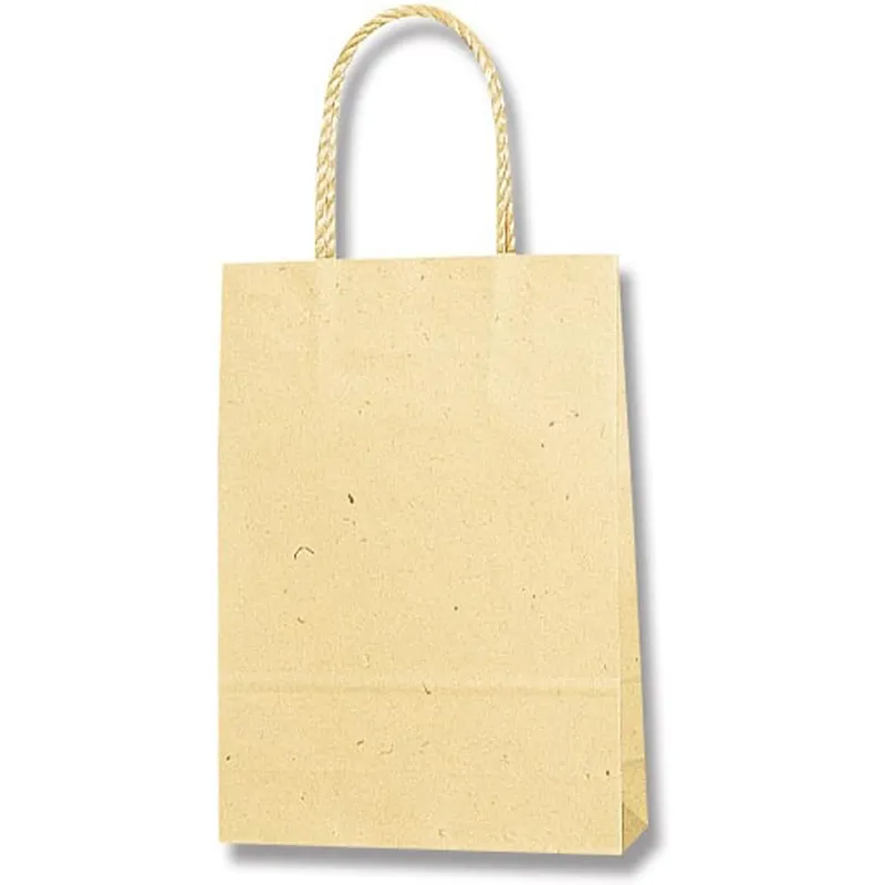 Produsen grosir tas kemasan kelas makanan kustom kantung kertas Kraft coklat dengan pegangan