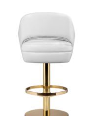 Ghế Quầy <span class=keywords><strong>Bar</strong></span> Hiện Đại Ghế Cao Kim Loại Màu Vàng Trang Chủ Ghế Da Cao Cấp Kiểu Bắc Âu Có Tựa Lưng - Product Image 6