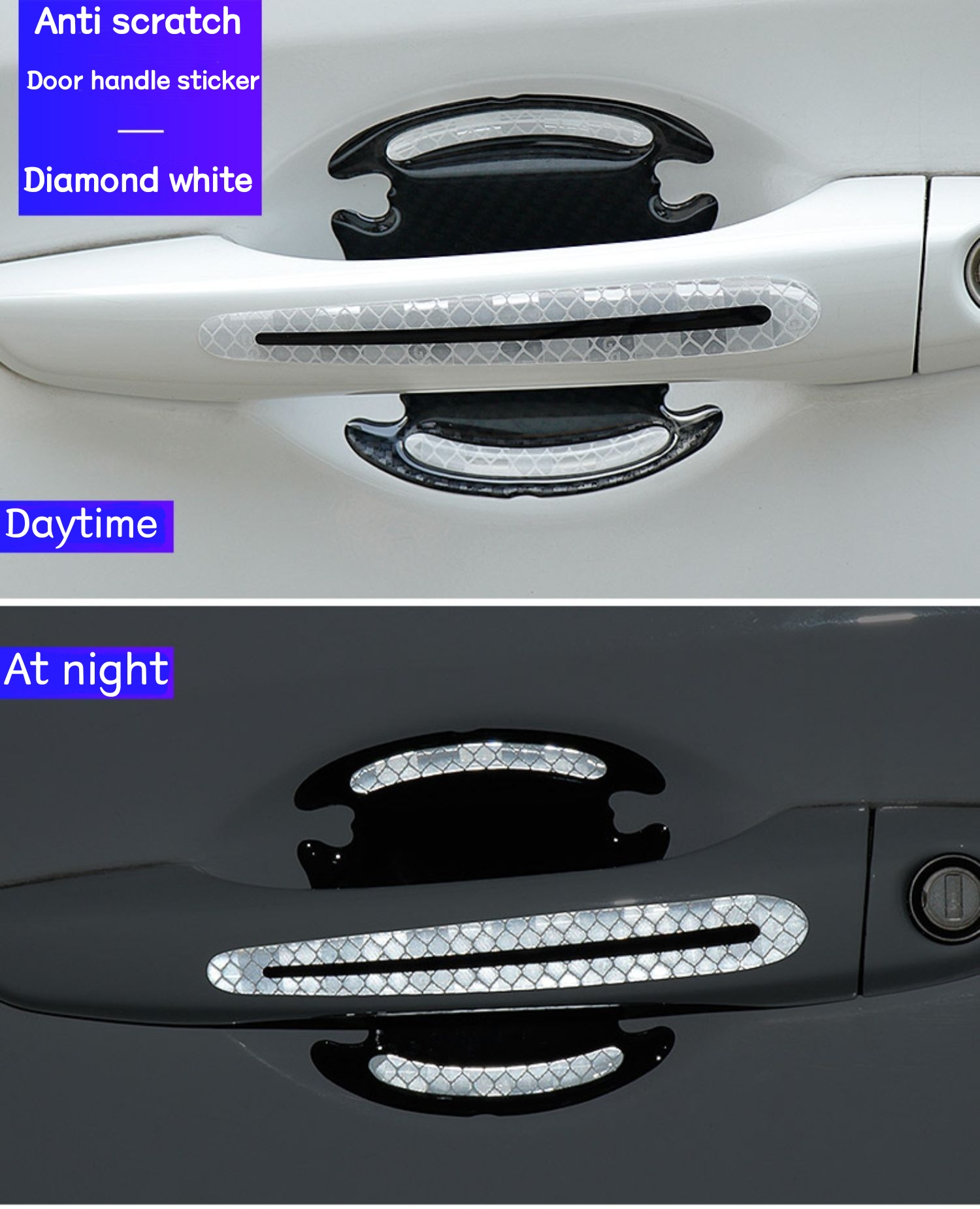 Diamond white,for 4 door handles