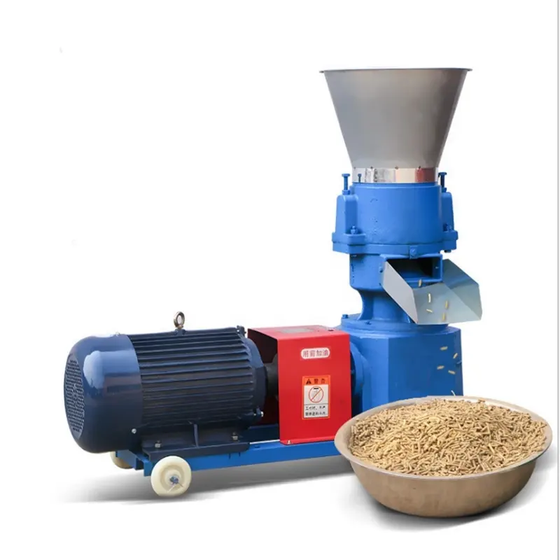 Senxi 125-400 Máquina de fabricación de pellets de alimentación de aves de corral de troquel plano Máquina de pellets de alimentación de animales a la venta