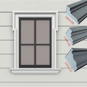 Üstün kalite dekoratif yapı dış dekorasyon grc/eps parapet duvar açık pencere seti modelleme bel Eps hattı - Product Image 4