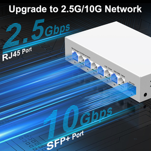 2.5GbE托管交换机，<span class=keywords><strong>8</strong></span>端口2.5G网络切换器10G SFP + 时隙上行链路Web托管LACP/QOS/Web/VLAN/端口聚合 - Product Image 2