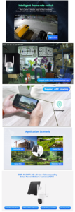 24hours Recording 3MP Wireless WIFI <strong>Camera</strong> AOV 9000mAh Chargeable Battery Solar-Powered with Solar Panel SD Slot Two-way Talk - Product Image 5