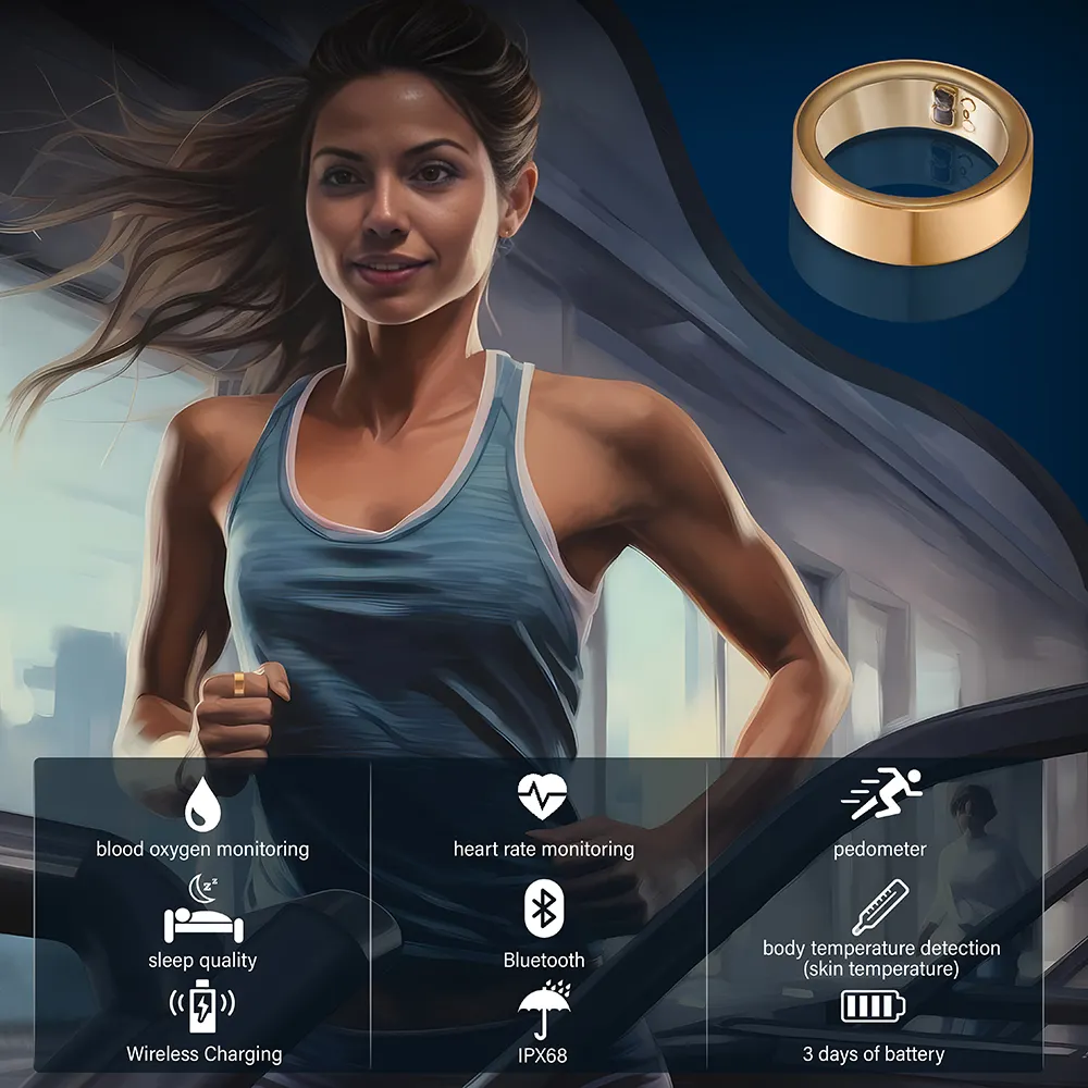 Anello Fitness indossabile Smart Health cardiofrequenzimetro Tracker Sport Tracker Smart Monitor del sonno ultra umano Oura Ring