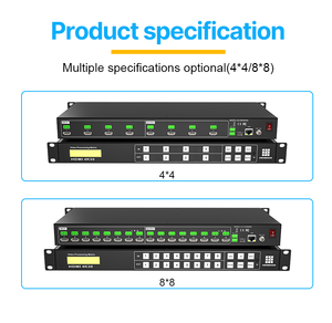 Kensence Conmutación rápida y fluida HD 4K RS232 TCP/IP Control EDID 8X8 Matriz de conmutación HDMI