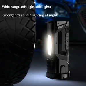 Xuyên Biên Giới Trung Quốc <span class=keywords><strong>LED</strong></span> searchlight COB Side ánh sáng không thấm nước khẩn cấp xách tay ánh sáng công suất cao đèn pin ip33 đánh giá mô hình - Product Image 2