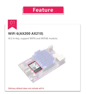 CM4-basierte Wifi6 WiFi 6E-Erweiterungskarte, Raspberry Pi-Rechen modul 4, Intel AX200 AX210 PCIe M.2 A Key Custom - Product Image 4