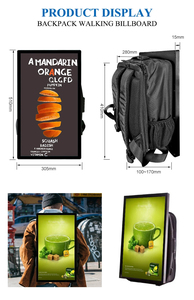 2024 Neue 32-Zoll-Android-Netzwerk Tragbare LCD-Werbung Vertikaler Display-Monitor WiFi-fähige Rucksack maschine - Product Image 3