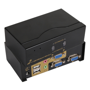 VCOM VGA KVM Switch para computadora dual para monitorear 2 en 1 Out 1080P 60Hz Video USB Selector Box