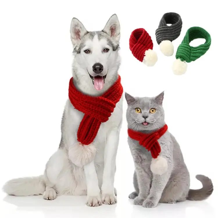 Bufanda de algodón cómoda para mascotas, disfraz Adorable de Festival de lana para gatos y perros, gran oferta, 2023