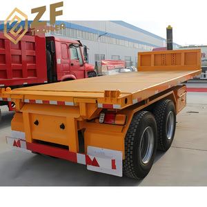 2轴20英尺或40英尺拖车集装箱平板车拖车 - Product Image 4