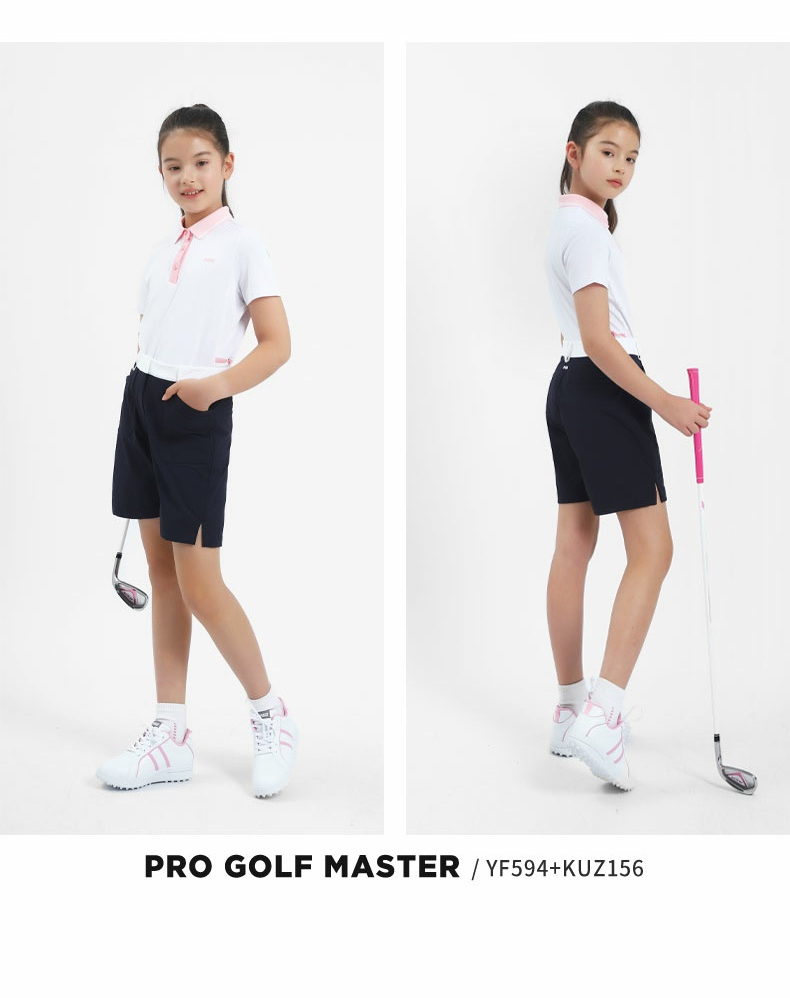 PGM KUZ156 custom kids golf shorts summer sports golf shorts for girls企业官网