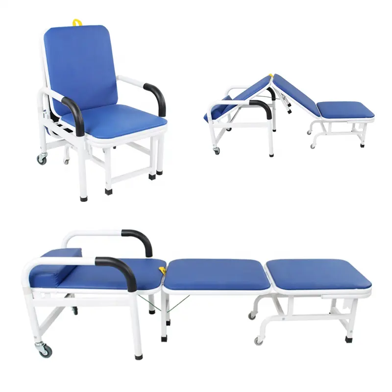 Ferragens de móveis multi-propósito dobrável manual cadeiras de companhia médica cama escort