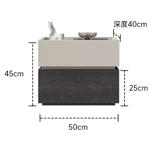 Building blocks style a-milk tea color-smoky wood grain