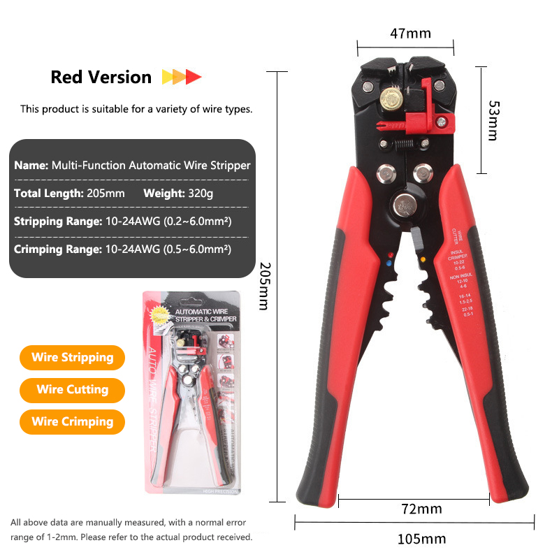 5-in-1 Wire Stripper (Red)