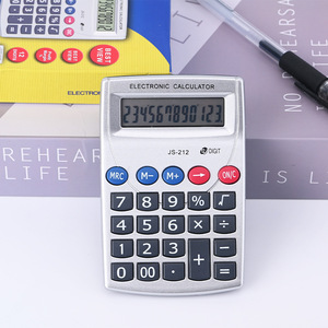 Werbe geschenke Kleiner und tragbarer 12-stelliger elektronischer Taschen rechner Lcd Display Key Sound Function Small Calculator Office - Product Image 3