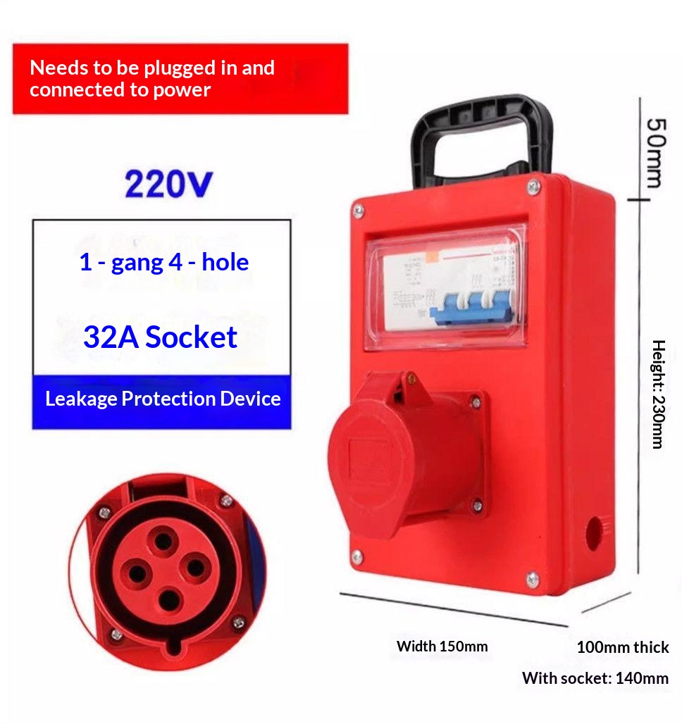 220V 1 posición 4 orificios 32A