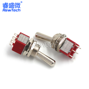 <strong>Toggle</strong> Switch 3 Pin <strong>Electronic</strong> Component 12mm Metal Handle 19mm <strong>Push</strong> <strong>Button</strong> Switches With on Off on 6 Pin <strong>Toggle</strong> Switch - Product Image 5