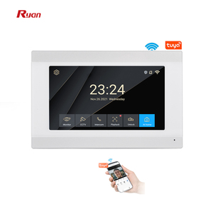 Sistema de intercomunicación inteligente para el hogar, monitor de interior con Wifi, detección de movimiento, Vídeo IP, pantalla táctil de teléfono, timbre de puerta remoto con aplicación Tuya - Product Image 1