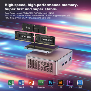 A5 kom A5 Mini PC Mini A5 Intel oyun OfficWiFi 6 BT5.2 windowswindows11 Pro ab stok ev Mini bilgisayar PC - Product Image 3