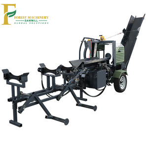 Gran oferta, procesador de madera de 15T, carga de troncos, Mini máquina procesadora de leña con transportador de rodamiento de Motor Australia - Product Image 1