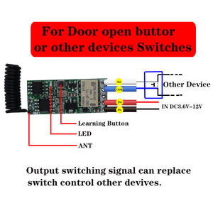 Drahtlose Fernbedienung RF 433MHz Relais empfänger DC 3,6 V 6V 12V 24V 30V 1CH Modul mit Sender für LED-Lampen licht DIY - Product Image 4