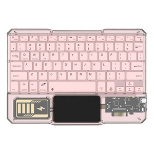 Nueva llegada 78 teclas Touchpad claro retroiluminado teclado inalámbrico para IOS Android - Product Image 4