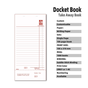 China Factory OEM ODM Customizable Carbon Less Receipt <strong>Invoice</strong> Booklet NCR Restaurant <strong>Sales</strong> Waiter <strong>Order</strong> Book Printing My Logo - Product Image 6