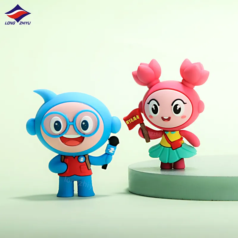 Longzhiyu 15 Jahre Fabrik Kawaii Action figur Custom Made Design 3D Cartoon Figur Spielzeug PVC Miniatur puppe