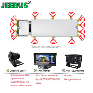 I sensori di parcheggio per auto di riserva per camion pesanti 14 pezzi rilevano il sistema di punti ciechi a ostacoli con Kit telecamera di retromarcia da 7" - Product Image 4