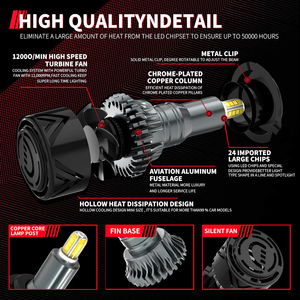 360 derece Led farlar 60W 4 4 taraf CSP H7 lambaları H1 H8 H11 9005 HB3 9006 HB4 9012 Car Led far lambaları araba için