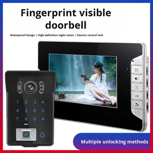 Videoportero HD de 7 pulgadas, aplicación de timbre, sistema de Control de acceso electrónico de vigilancia del hogar para teléfonos de puertas de villas - Product Image 5