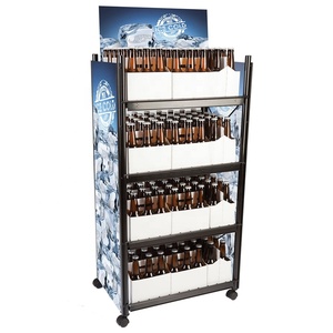 地板支架金属啤酒罐瓶展示架货架零售店啤酒架 - Product Image 2