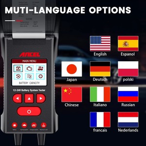 ANCEL BST600 12V &amp; 24V Battery <strong>Tester</strong> <strong>Fast</strong> &amp; Accurate Built-in Printer and Paper Safe &amp; Convenient Support Multi-Languauge - Product Image 3