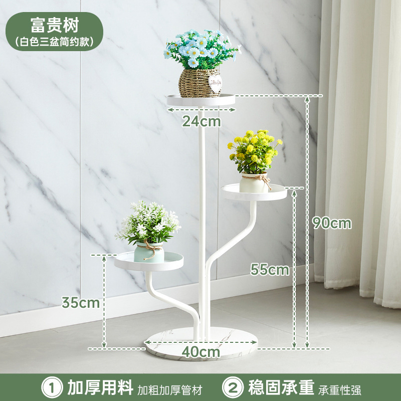 Trois pots sans roulettes-blanc