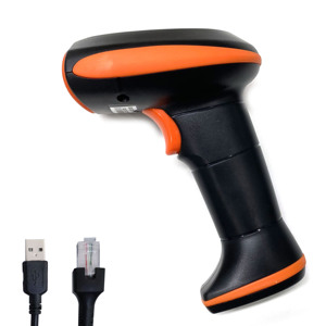USB PS2和RS232手持式1D条形码扫描仪，带二维码阅读器塑料材料串行端口通信库存产品 - Product Image 6