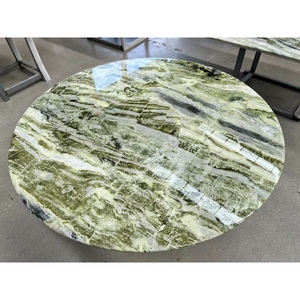 Hình chữ nhật hiện đại màu xanh lá cây đá cẩm thạch Đá Bàn cà phê Thiết kế thời trang hình chữ nhật đá cẩm thạch hàng đầu cho bàn Vanity Tops bảng Tops - Product Image 5