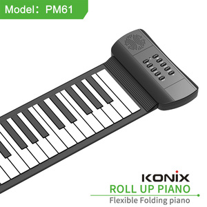 Presente Toy Instruments Silicone Dobrável Flexível Roll Up Piano 61 teclas Piano Teclado Piano Eletrônico