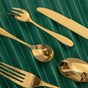 金银简单餐具套装家庭聚会餐具其他用餐时刻容易吸引人 - Product Image 1
