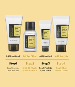 Cokorean kore cilt bakımı TSA onaylı seyahat boyutu toptan gençleştirici kiti ile salyangoz Mucin gelişmiş tüm hakkında salyangoz kiti - Product Image 3