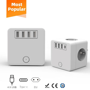 Adattatore da viaggio elettrico più recente per presa di prolunga usb adattatore da viaggio universale con presa presa tipo-C 4USB EU - Product Image 1