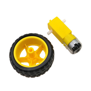 DC Elektromotor Kunststoff TT Motor Reifen rad <span class=keywords><strong>3</strong></span>-6V Doppel wellen getriebe motor TT Magnet getriebe motor Für <span class=keywords><strong>Arduino</strong></span> Smart Car